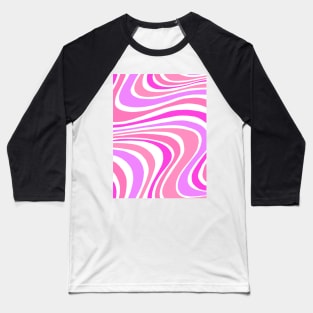 Wavy Pink Baseball T-Shirt